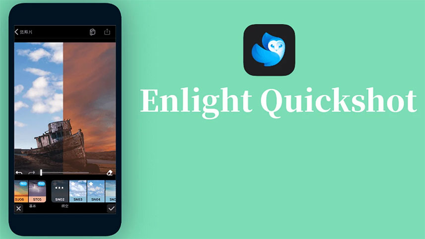 Enlight Quickshot là ứng dụng hỗ trợ ghép mây vào ảnh được nhiều bạn trẻ yêu thích