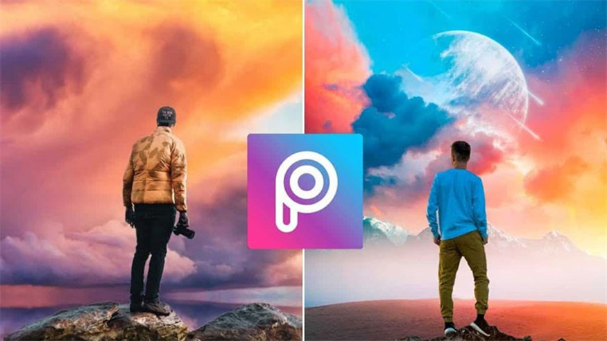 mở ứng dụng PicsArt sau đó chọn ảnh muốn chỉnh sửa