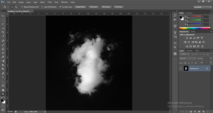 Tải bức ảnh muốn làm nền trong suốt trong Photoshop lên