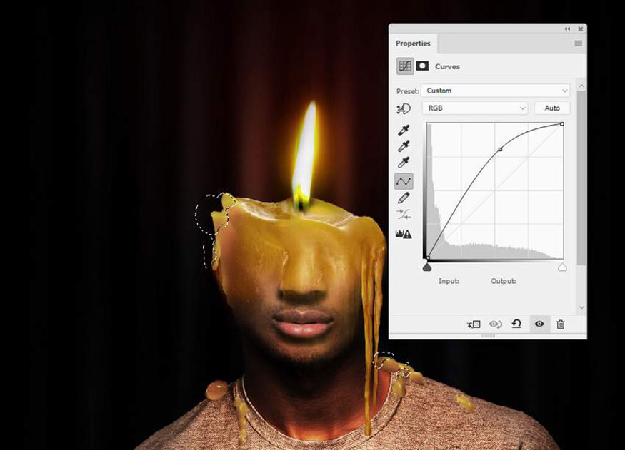 Thêm một adjustment layer Curves