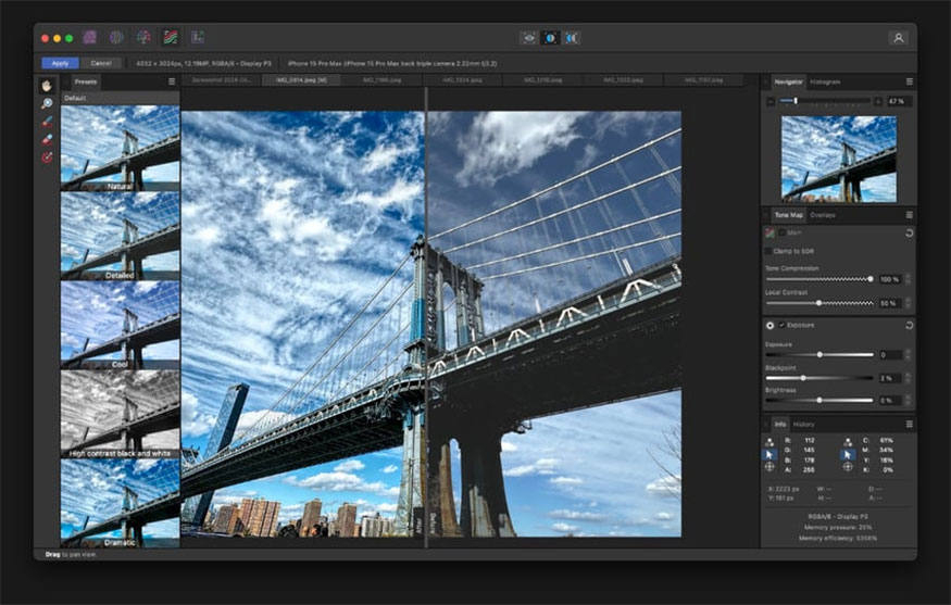 giao diện Affinity Photo