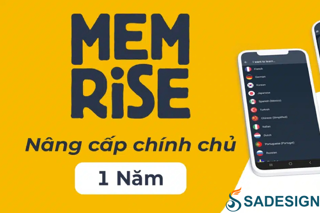 Nâng cấp tài khoản Memrise Pro 1 năm