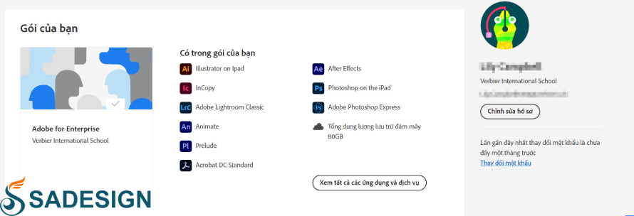 Adobe Bản Quyền Full Apps 80GB Cloud là tài khoản như thế nào