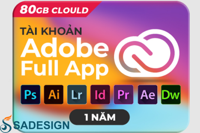 Adobe Bản Quyền Full Apps 80GB Cloud