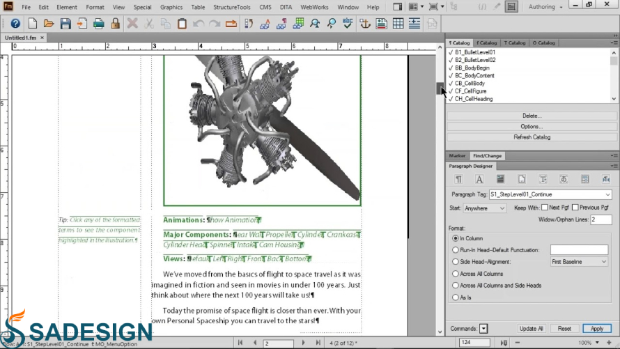 Tính năng của Adobe Framemaker