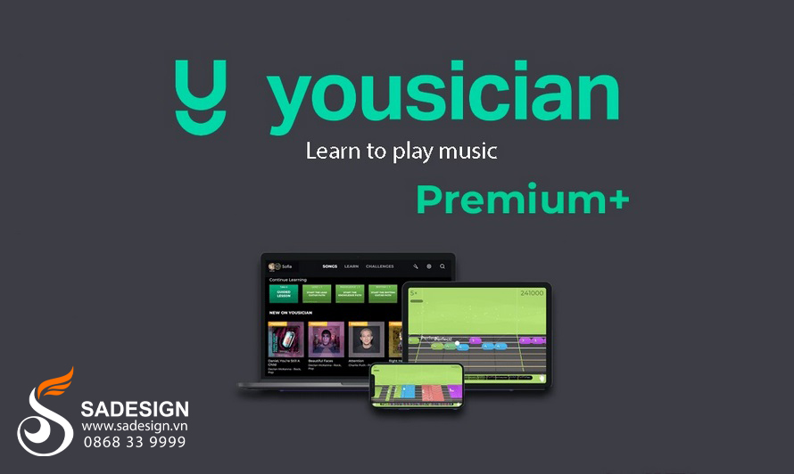 Tính năng tài khoản Yousician Premium+