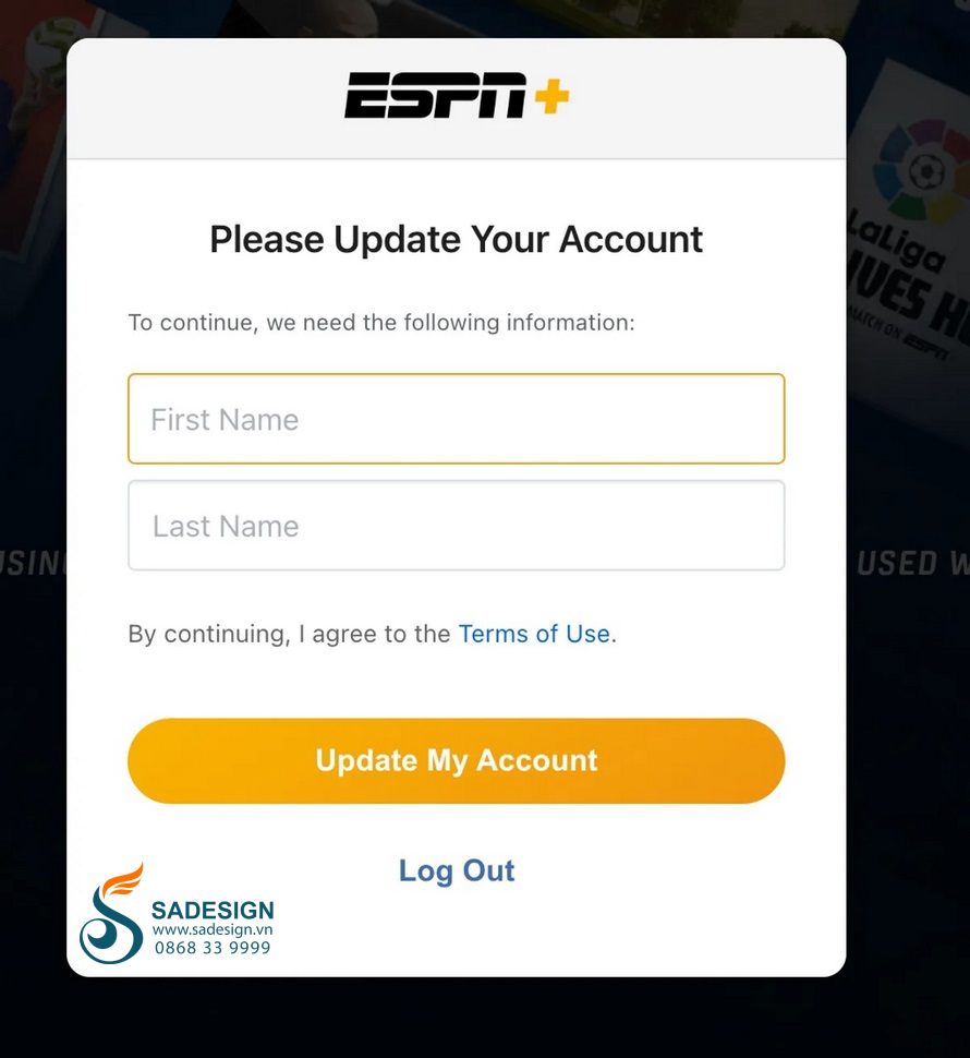 Hướng dẫn mua Tài khoản ESPN Plus tại SaDesign