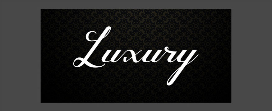 cài đặt font chữ Glamoury Luxury Script hoặc một font chữ sang trọng khác