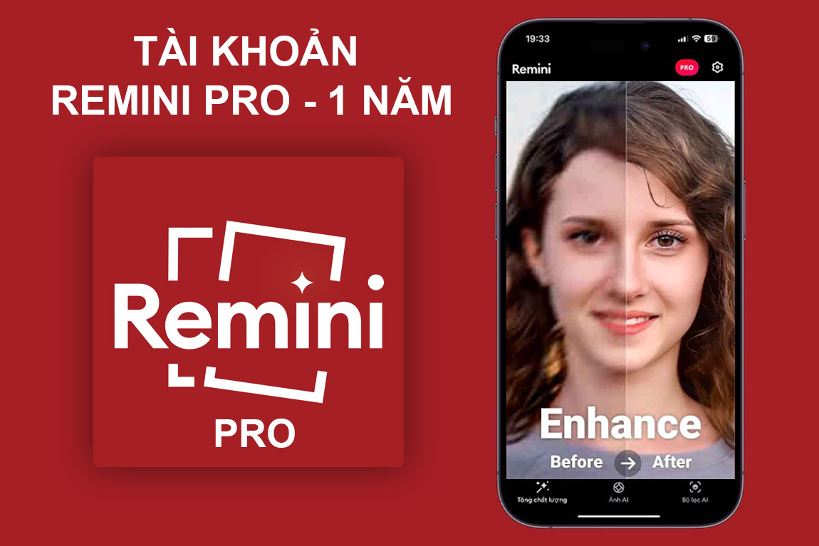 Tài khoản Remini Pro - Phục Hồi Ảnh Cũ