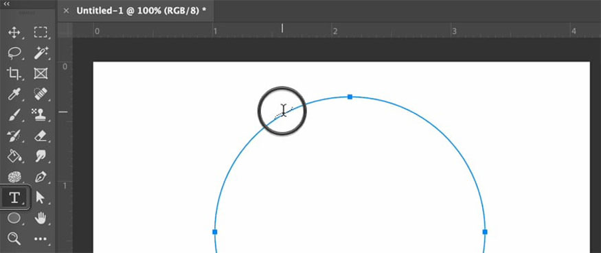 chọn Horizontal Type Tool 