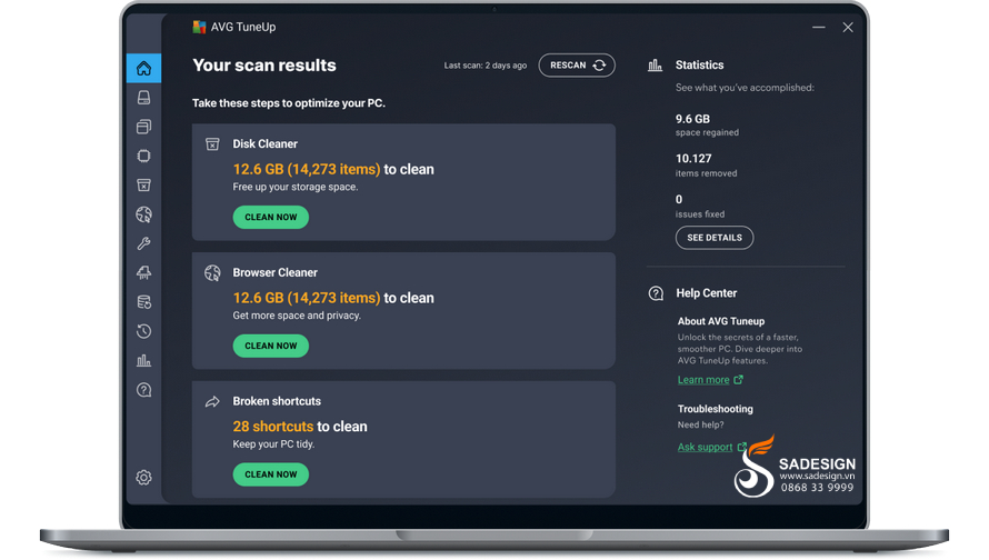 Hướng dẫn mua key AVG TUNEUP tại SaDesign