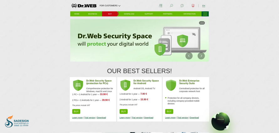 Hướng dẫn mua key Dr.Web Security Space trên Sadesign.vn