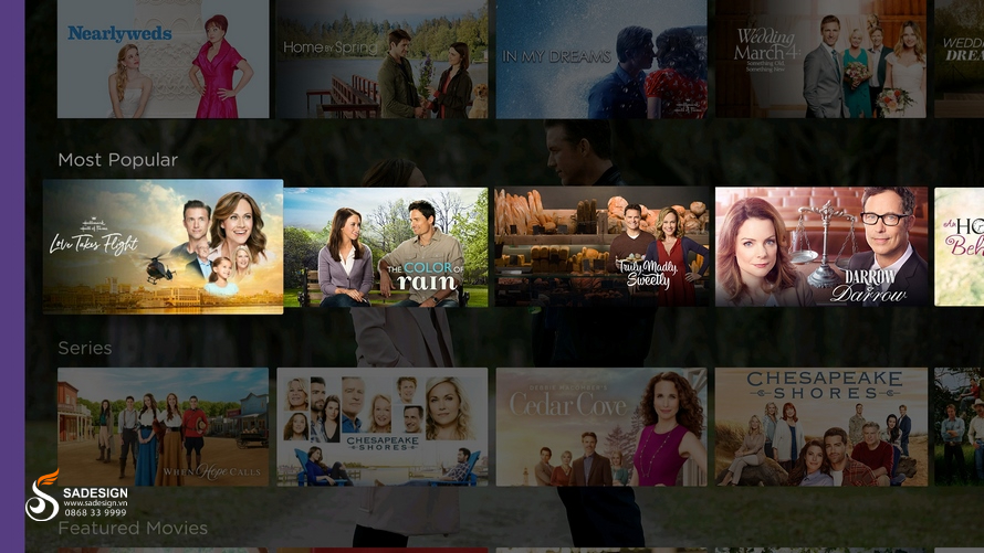 Tính năng hấp dẫn trên ứng dụng Hallmark Movies Now