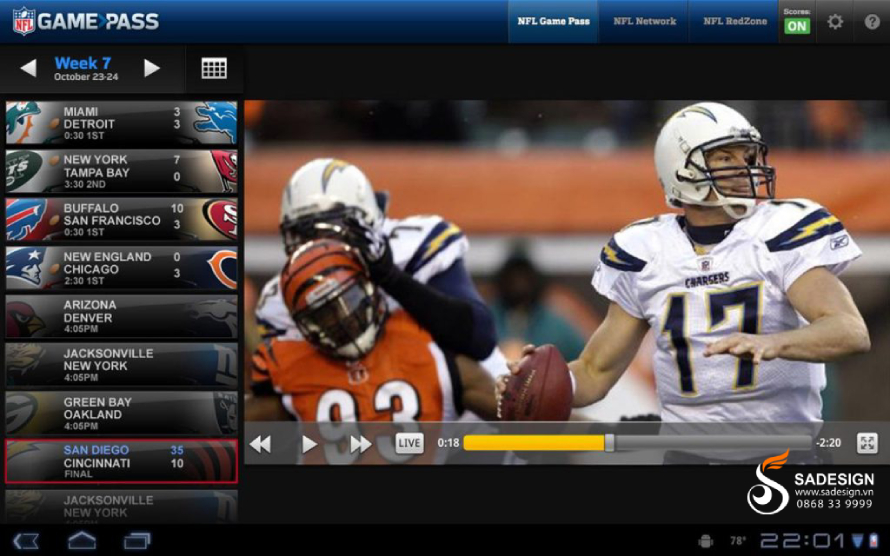 NFL Gamepass là ứng dụng gì