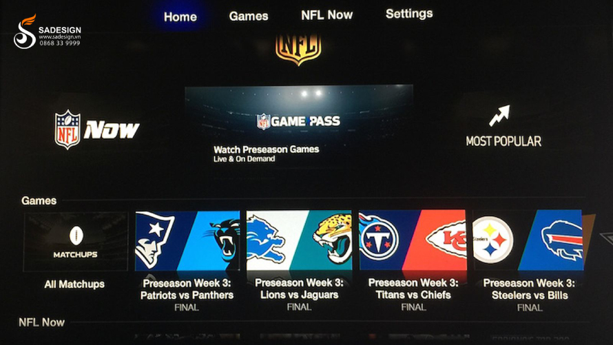 Hướng dẫn nâng cấp tài khoản NFL Gamepass tại SaDesign