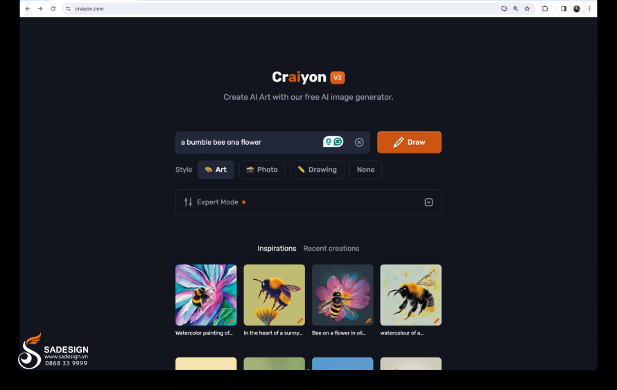 Hướng dẫn mua Tài khoản Craiyon.com Professional tại SaDesign