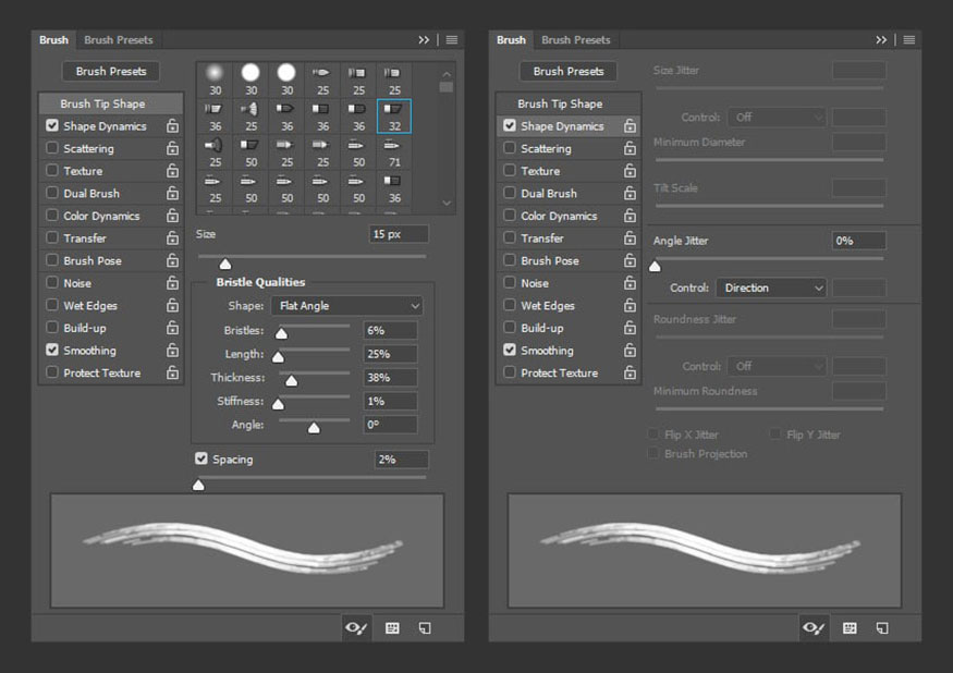 thanh công cụ chọn Brush Tool