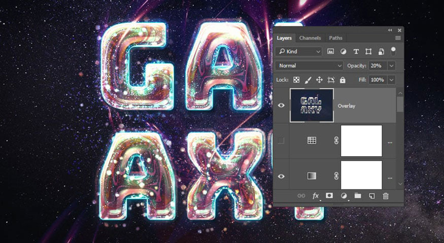 Giảm Opacity của Overlay layer xuống mức bạn thích.