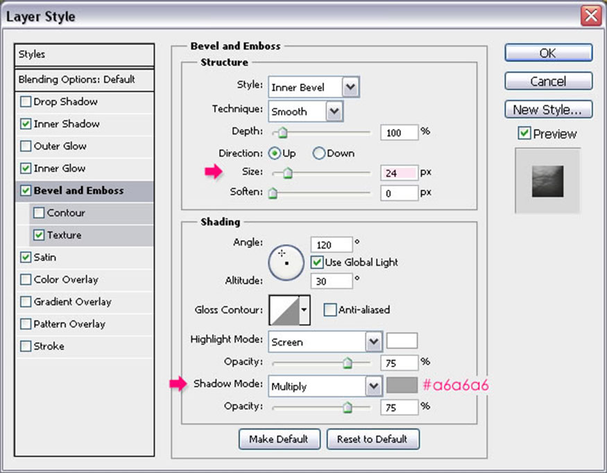 Bevel and Emboss