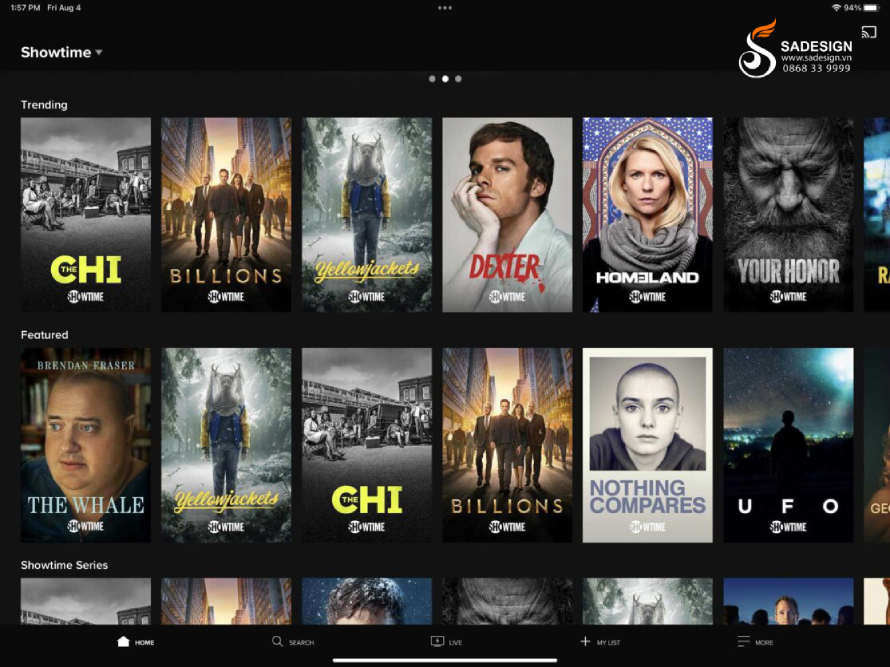 Hướng dẫn mua tài khoản Showtime tại SaDesign