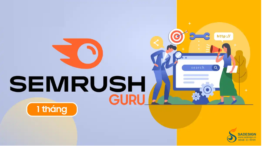 Hướng dẫn mua tài khoản Semrush Guru tại SaDesign