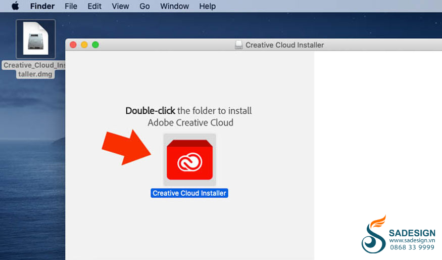 Nếu bạn dùng MacBook thì hãy nhấp vào biểu tượng Creative Cloud Installer