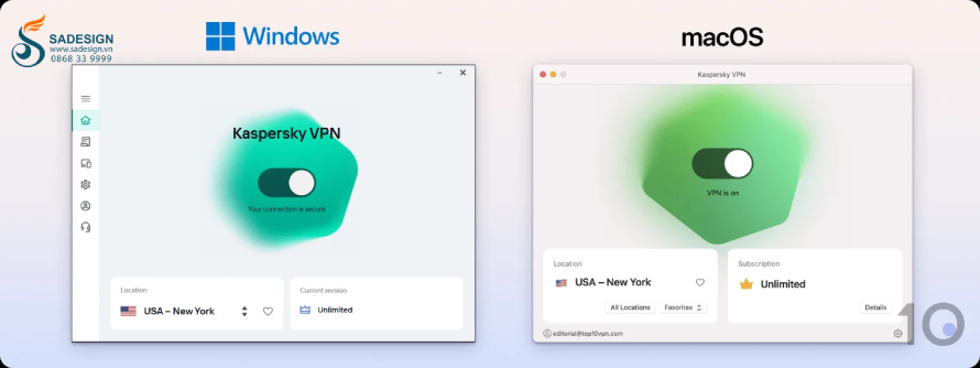 Hướng dẫn nâng cấp Kaspersky VPN tại SaDesign