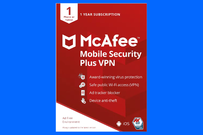 Key McAfee Mobile Security Plus VPN