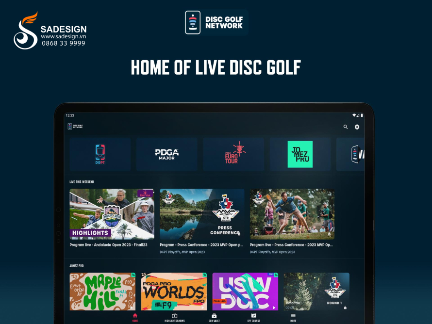 Hướng dẫn mua tài khoản Disc Golf Network tại SaDesign