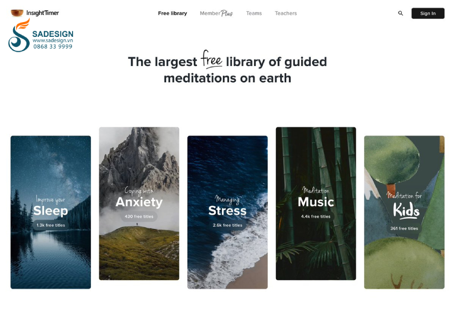 Hướng dẫn mua tài khoản Insight Timer MemberPlus tại SaDesign