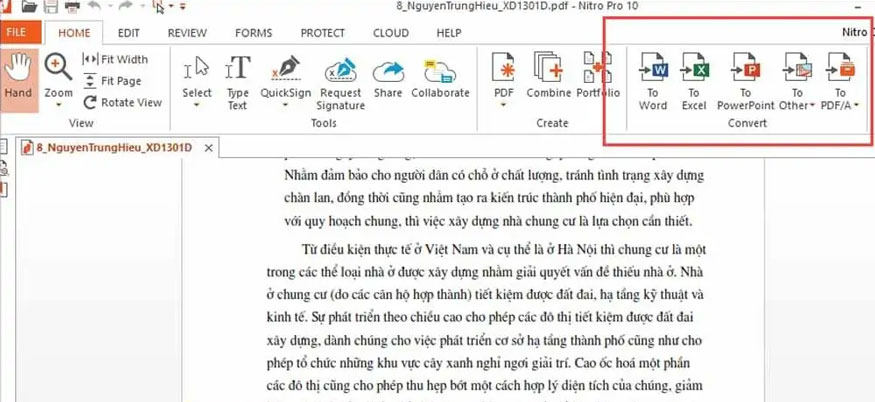 chuyển đổi file PDF sang PowerPoint bằng phần mềm Nitro PDF