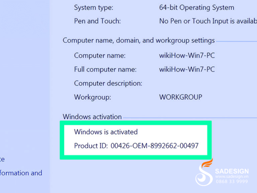 kiểm tra việc kích hoạt bản quyền Windows qua mục Windows Activation