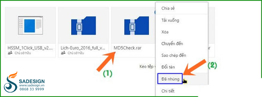 upload file cần chia sẻ lên Onedrive