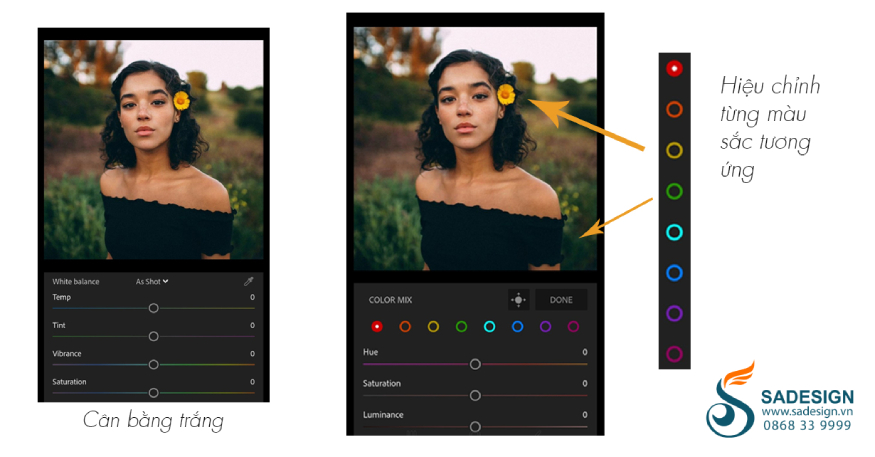 Cách chỉnh màu Lightroom trên điện thoại