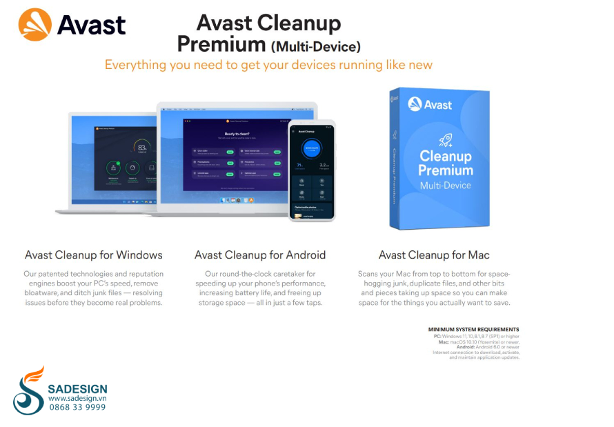 Hướng dẫn mua key Avast Cleanup tại SaDesign