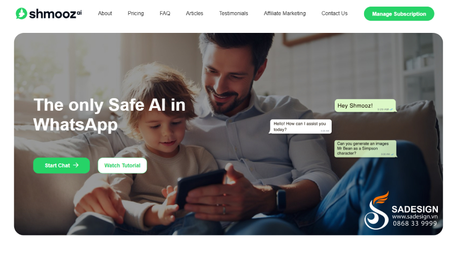 Hướng dẫn mua tài khoản Shmooz AI Premium tại SaDesign 