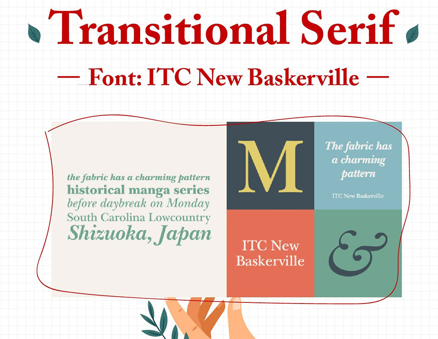 Transitional serif - Kiểu Serif chuyển tiếp