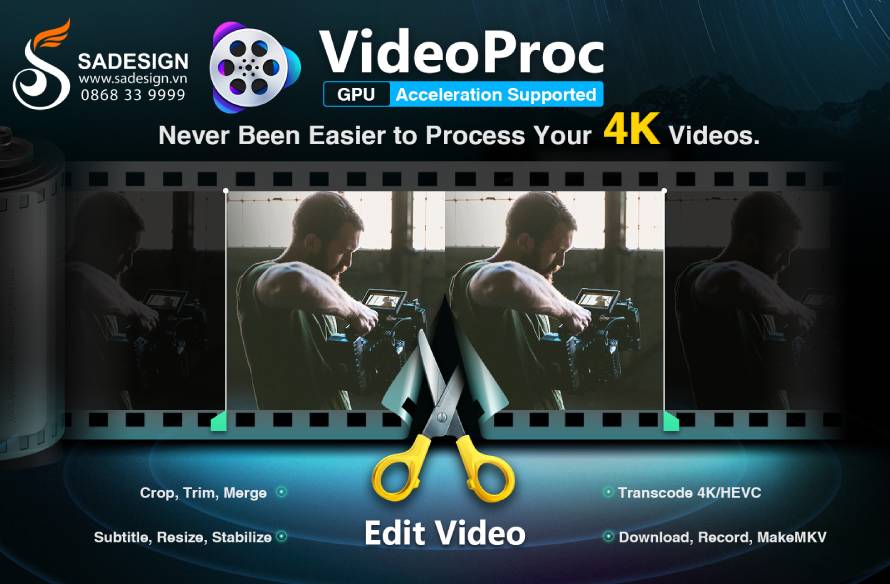 Hướng dẫn mua key VideoProC bản quyền tại SaDesign