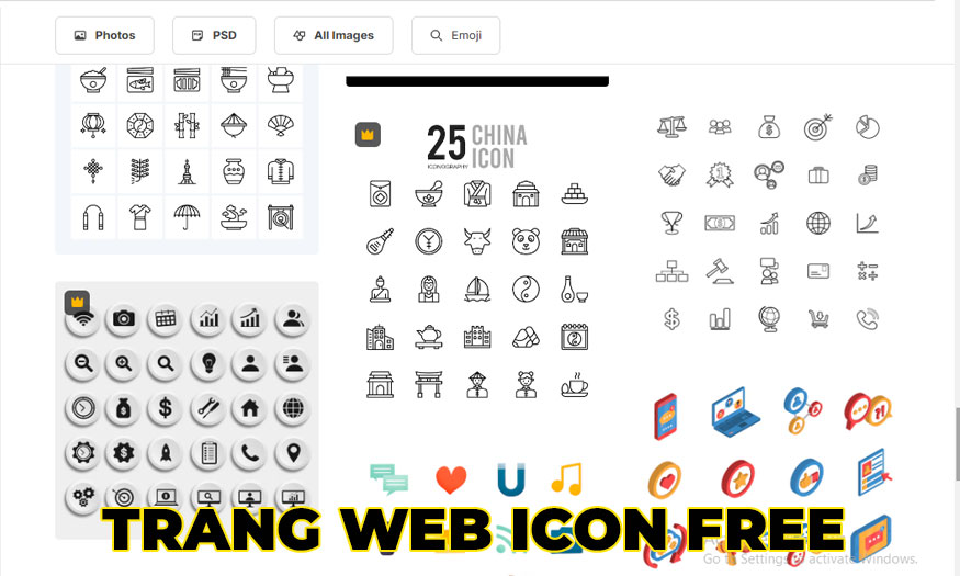 trang web icon miễn phí