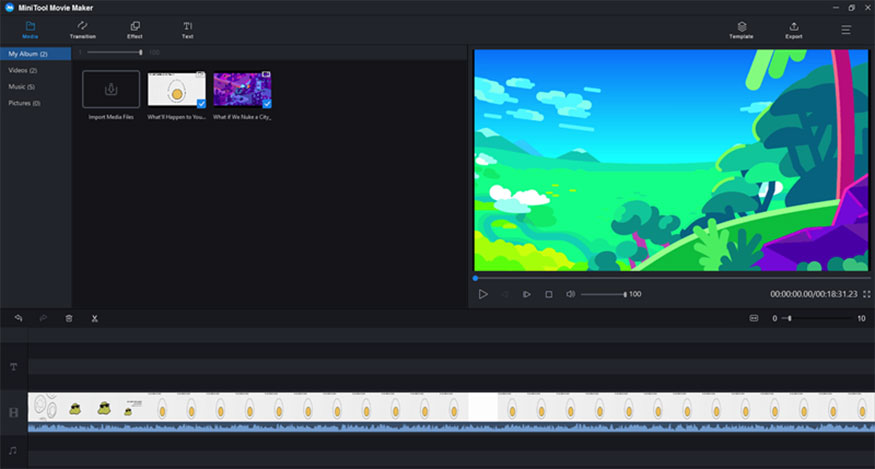  Phần mềm tạo video hoạt hình MiniTool MovieMaker