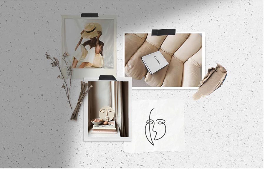 Chia Sẻ Miễn Phí Mockup Polaroid Moodboard tự nhiên