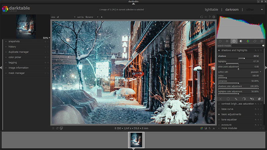 Darktable (Mac, Linux)