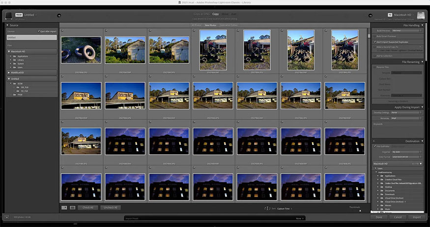 Lightroom bạn sẽ cần thực hiện nhập thủ công từng tệp để tạo thư mục