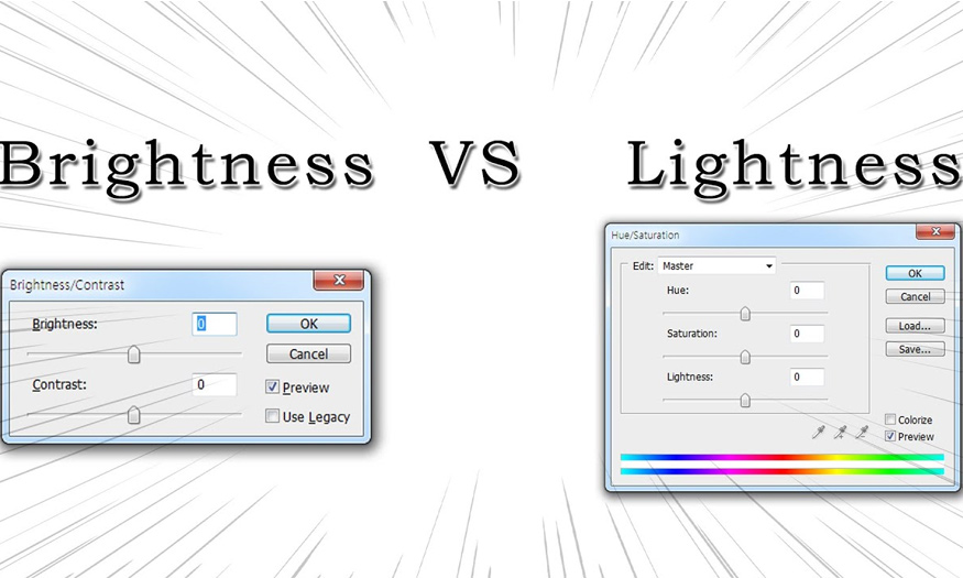 Photoshop Lightness và Brightness