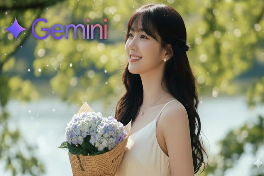 Tạo ảnh đẹp như tạp chí với hoa cẩm tú cầu bằng Gemini AI