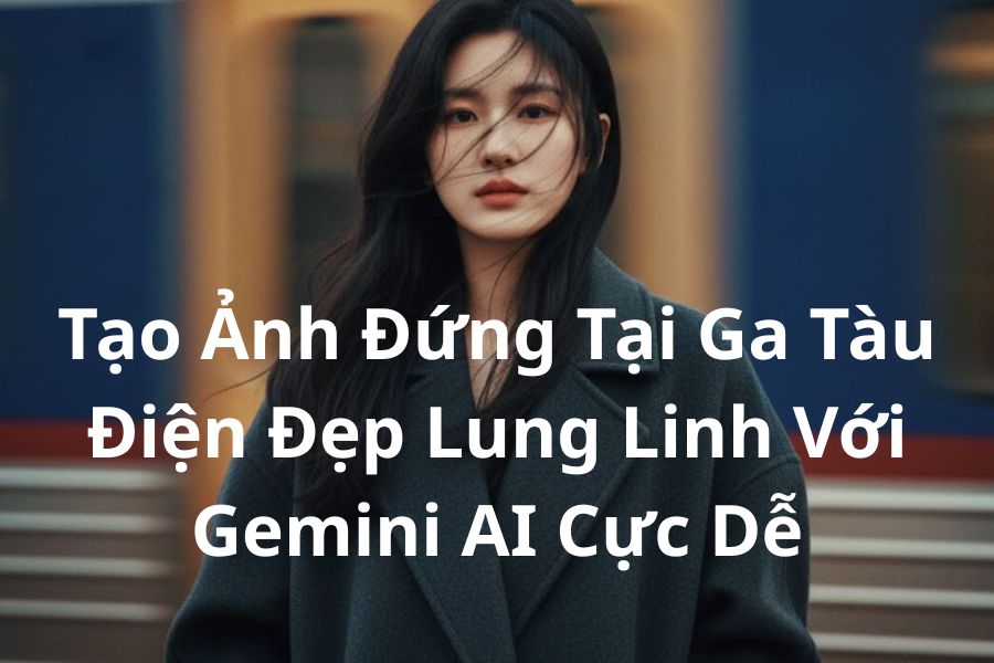 Tạo Ảnh Đứng Tại Ga Tàu Điện Đẹp Lung Linh Với Gemini AI Cực Dễ