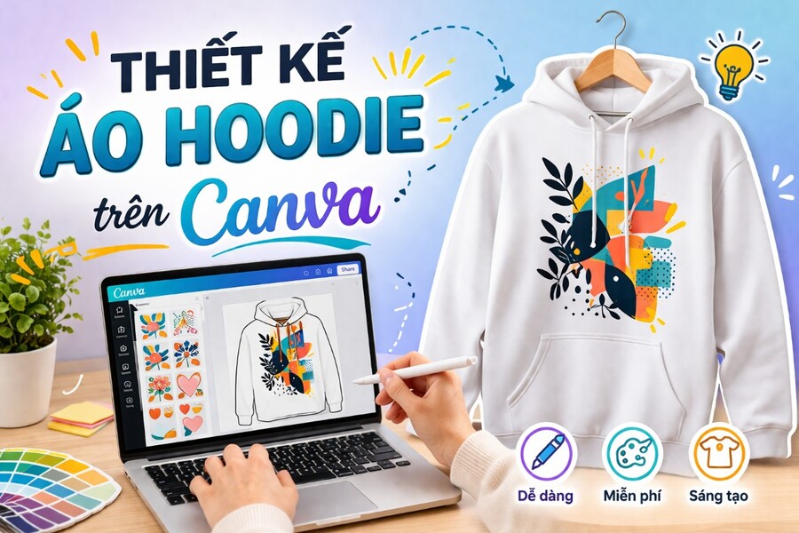 Thiết kế áo hoodie theo ý thích miễn phí trên Canva từ A-Z cho người mới