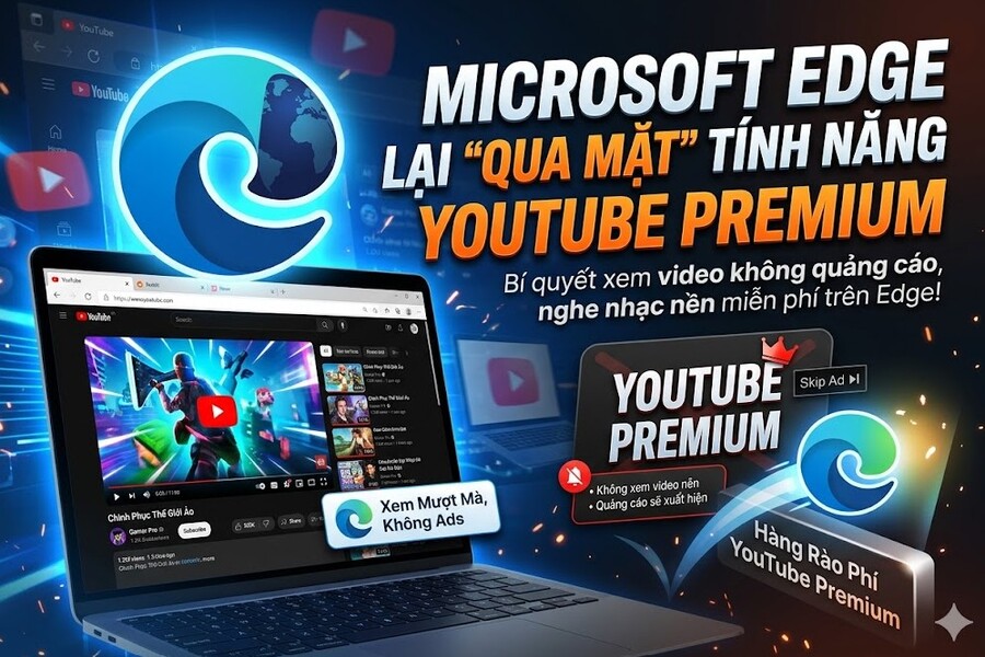YouTube Bị “Qua Mặt”: Edge Mang Tính Năng Cao Cấp Đến Người Dùng Miễn Phí