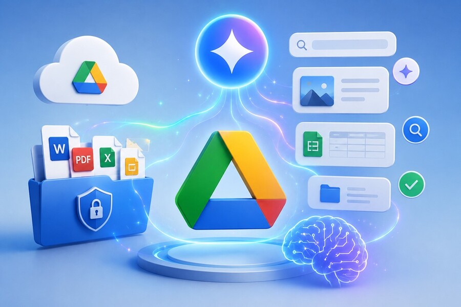Google Drive thay đổi hoàn toàn cách quản lý file nhờ sức mạnh AI Gemini