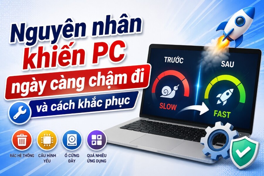 Nguyên nhân khiến PC ngày càng chậm đi và cách khắc phục hiệu quả nhất năm 2026